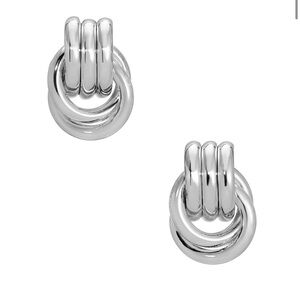 Heaven Mayhem Silver Knot Earrings